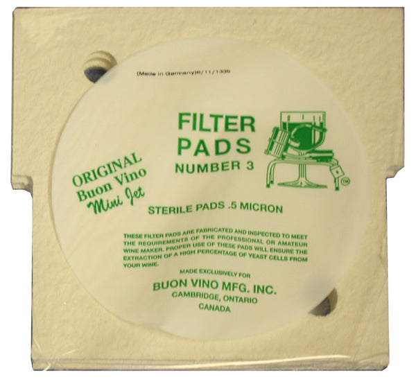 BUON VINO FILTER MINI PAD #3 POLISH MICRON .5 (3/PKG)