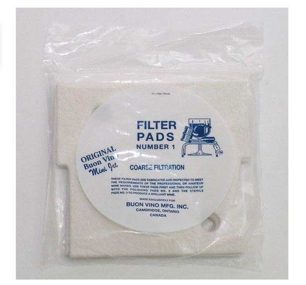 BUON VINO FILTER MINI PAD #1 COARSE MICRON 5.0 (3/PKG)
